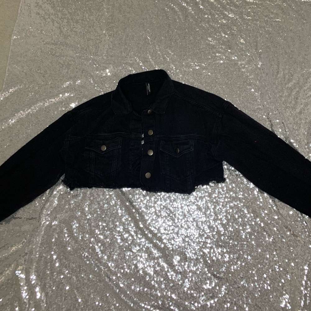 Crop Black Jean jacket